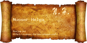 Nusser Helga névjegykártya